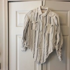 White with Blue stripes